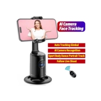 Suporte de telefone com rastreamento facial automático, rotação 360, tripé, bastão de selfie inteligente, rastreamento rápido de rosto e objeto, câmera, robô, montagem
