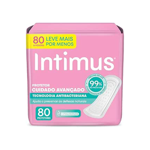 Intimus Protetor Diário Antibacteriana - 80 Unidades