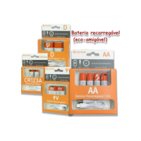 Pilhas Aa Aaa 9v D Rr2 Cr123A Usb Powervac 1.5v Recarregável Usb-c