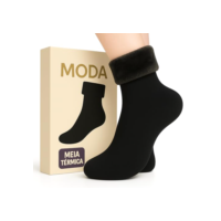 Kit 3 Pares Meia Térmica Flanelada Fleece Unissex Inverno Frio Intenso – Meia Térmica Feminina para Frio e Masculina | Quente