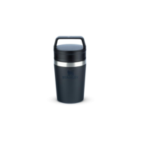 Stanley - Copo de Café Térmico, Caneca de Viagem Café Go com Tampa de Duas Partes Para Beber e Alça de Transporte, Garrafa Térmica de Aço Inoxidável, 236 ml, Black