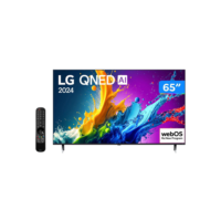 Smart TV 65" 4K QNED LG 65QNED80TSA WebOS 24 Processador α5 Ger7 Wi-Fi Bluetooth com Alexa e Chromecast 3 HDMI 2 USB