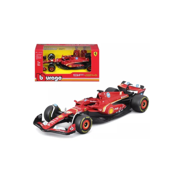 Bburago Miniatura F1 Ferrari Sf24 - 2024 - #16 Leclerc Cor Vermelho