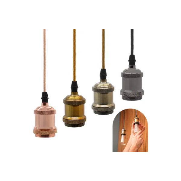 Pendente Vintage Retro Simples Soquete E27 Decoração Teto
