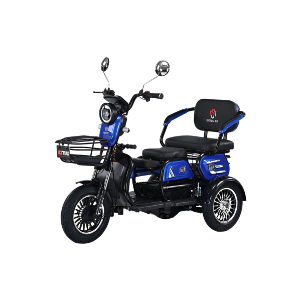 Triciclo Elétrico Bonmad 1000w Com Cesta E Garupa 32km