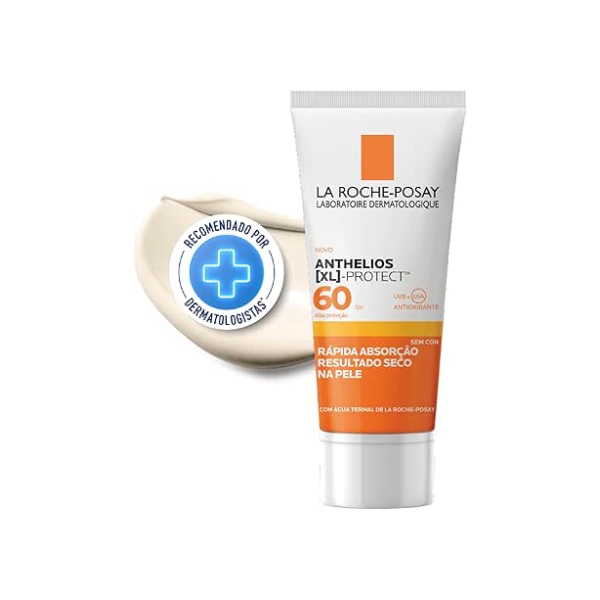 La Roche-Posay, Protetor Solar Facial Anthelios XL-Protect, Sem Cor, FPS60, Rápida Absorção, Textura Gel Creme, 40g