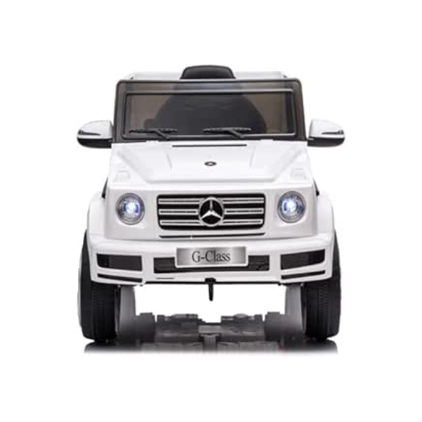 Zippy Toys, Carro Elétrico Infantil Mercedes Benz G500 12V com Controle Remoto - Branco