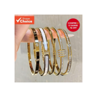 Pulseira De Zircão De Aço De Titânio De Alta Qualidade-Hipoalergênica De Luxo Para Mulheres , Joias De Punho Elegantes U