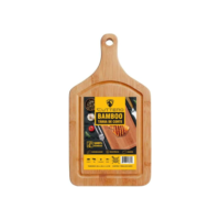 Tábua para Corte Bamboo de 38,5 x 20,5 com pegador, Espessura Robusta, Canaletas para Líquidos marca CUTTERO