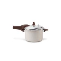 Brinox - Panela de Pressão 4,2L Antiaderente Ceramic Life com Fundo de Indução Pressure - Vanilla