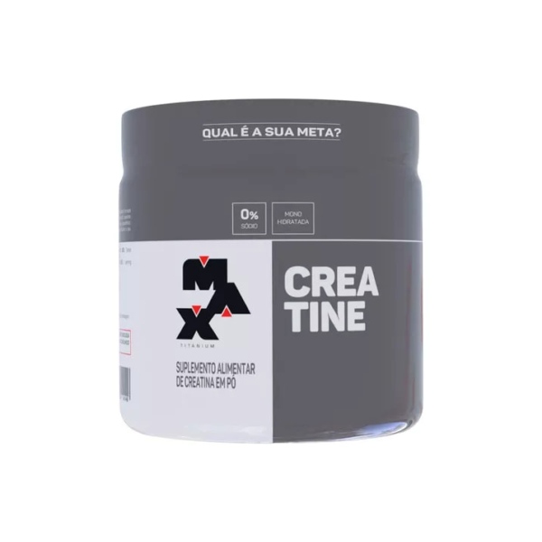 Suplemento Creatina Max Titanium Monohidratada em Pó Pote 300g Creatina Po Sem Sabor