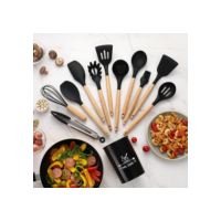 Utensílios Para Cozinha Kit 12 Peças de Silicone Kit 5 Peças e Copo Suporte Jogo de Cozinha