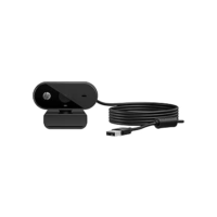 Webcam 1080p HP 320 - com Ajuste Automático de Luz, Conexão USB Plug and Play, Ângulo Largo de 66 Graus, Imagem Full HD com Microfone Integrado e Rotação 360 (53X26AA#ABL)