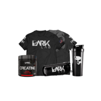 Kit Creatina Monohidratada Pura 300g + Camiseta Caveira Dry-Fit 2.0 + Coqueteleira Fuse 700 ML- Dark lab
