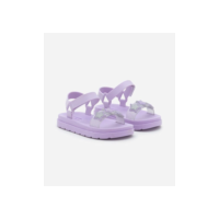 Sandália Infantil com Patch de Estrelas e Glitter- Tam 19 a 26 Lilás