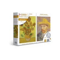Toyster - Quebra-cabeça: Vincent Van Gogh: Retrato e Girassóis - Combo 2000 peças - Game Office