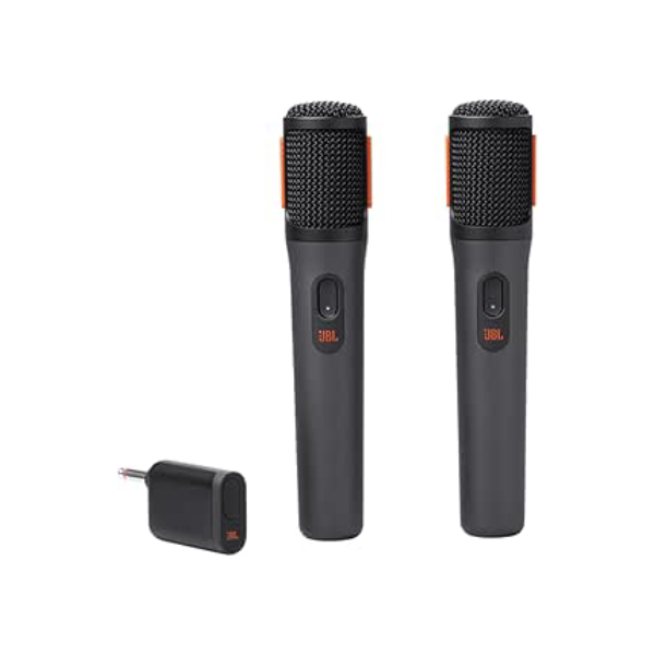 JBL, Microfone Sem Fio, PartyBox Wireless Mic, Par com Receptor - Preto