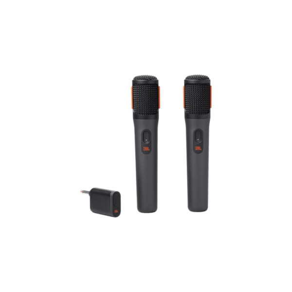 JBL, Microfone Sem Fio, PartyBox Wireless Mic, Par com Receptor - Preto