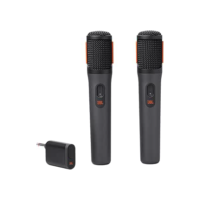 JBL, Microfone Sem Fio, PartyBox Wireless Mic, Par com Receptor - Preto