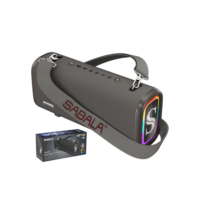 SABALA DR-908 Caixa de som - 2025 Modelo Mais Recente - 20800mAh 120w Subwoofer Bluetooth5.3 IPX5 RGB 24H USB (Cinza)