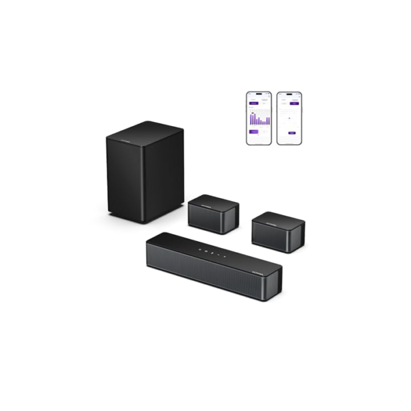 ULTIMEA 5.1 Soundbar for TV with Surround Speakers and Subwoofer, Surround Sound System, Home Audio TV Speakers Y
