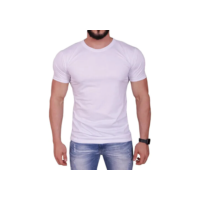 Camiseta Masculina Básica Malha Fria Longline Corte Slim Fit