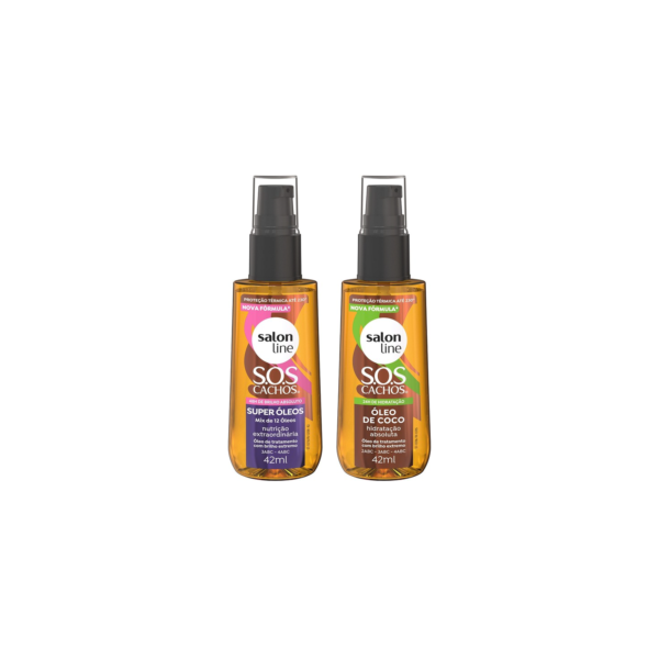 Kit SOS Cachos com Super Óleos e Óleo de Coco