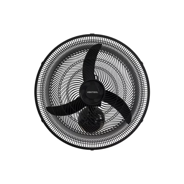 Ventilador Oscilante De Parede Ventisol New 3 Pás 50cm 1300rpm Preto 127v
