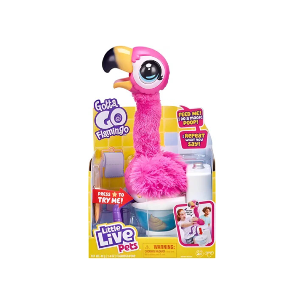 Brinquedo Little Live Pets Flamingo Come Fala E Faz Coco