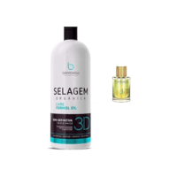 Selagem Silk 3D Semi Definitiva Orgânica Sem Formol 1000 ml + Oleo de Argan e Macadamia 7ml, tb, Borabella