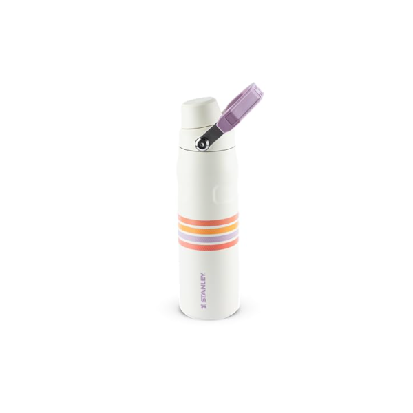 Garrafa Térmica Aerolight Fast Flow Varsity Cream Lilac Stripes | 710 ML