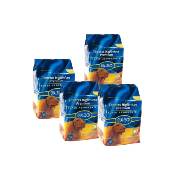 Tapete Higiênico Premium Chalesco para Cães – 60x90cm | Pacote com 30 Unidades