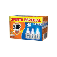 Repelente Líquido Elétrico SBP Refil - Caixa c/ 3 Unidades 35ml cada