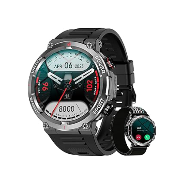 Smartwatch,1.39" Relógio Inteligente para Homens,Smart Watch com Bluetooth Telefone Chamada,IP68,Duas Alças,100+ Modos Esportivos, Compatível com iOS e Android