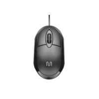 Mouse com Fio Classic 1200DPI Cabo de 120cm 3 Botões Preto Multi (Multilaser) - MO300