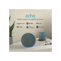 Echo com Alexa (Geração mais recente): Com som premium e hub Zigbee de casa inteligente - Cor Azul