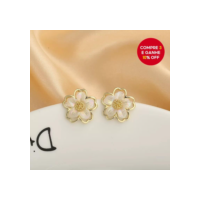 Nova Moda Pérola Flor Brincos Design Exclusivo Chique Luxo Studs Para Mulheres Jóias