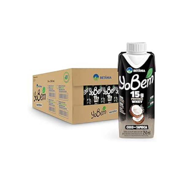 Pack YoBem Bebida Proteica Coco com Tapioca 15g de Proteínas Whey - 24 Unidades