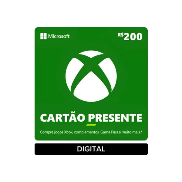 Xbox Cartão Presente R$ 200 Gift card (Digital)