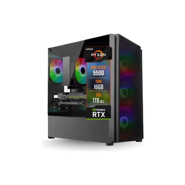 Pc Gamer Bluepc Ludic Ryzen 5 5500 16gb Rtx 2060 12gb 1tb