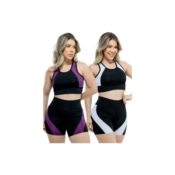 Kit 2 Conjunto Fitness Roupa Academia Zero Transparência