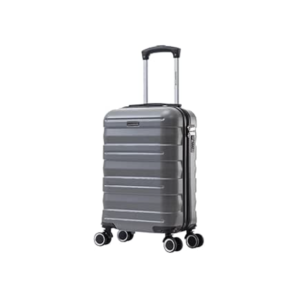 Mala de Viagem Bordo 8kg Allabard ANAC Regulamentada Avião Medidas Aceitas Voos Rodinhas 360° Removíveis (P045 Cinza)