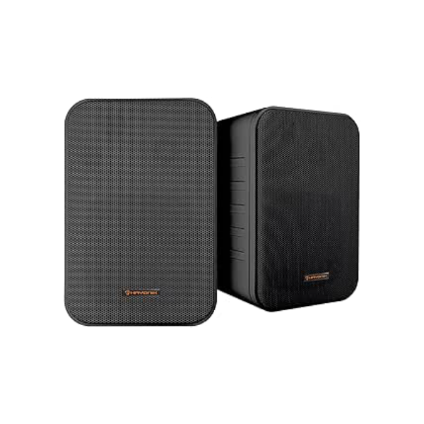 HAYONIK, Caixa Passiva, 60W, 2 Vias, Woofer 4", Tweeter 0,5", Gabinete Polipropileno, Resp. Freq: 100-20Khz, 30W RMS, Suporte Incluso - MSB60NC Preta