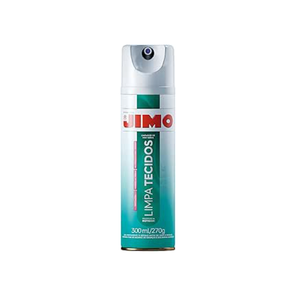 JIMO Limpa Tecido Sofá Tapete Forro Bancos Hidrata Perfuma Neutraliza Odores Aerossol 300ml