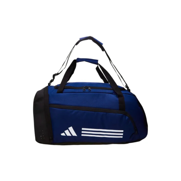 Mala Duffel Média Essentials Três Listras adidas Cor Azul / Dark Blue / White