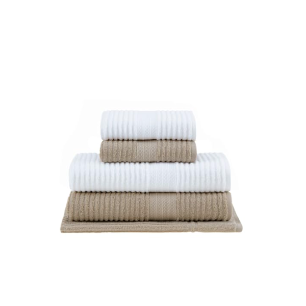 Jogo de toalhas Buddemeyer Doris Banho Branco/Bege 5 peças