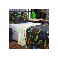 Colcha Cobre Leito Solteiro 2 Peças Dupla Face Porta Travesseiro Estampado Infantil Menino Menina