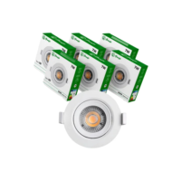 Kit 10 Luminária Teto Spot Led 7w Direcionável 3000k 6500k