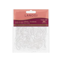 Lanossi Beauty & Care Elásticos De Cabelo Invisíveis - 100 Unidades Transparente Transparente