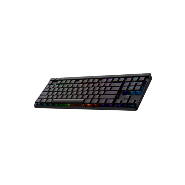 Teclado Mecânico Gamer Sem Fio Logitech G515 com Design TKL,Tecnologia LIGHTSPEED, RGB LIGHTSYNC, Conexão USB ou Bluetooth, Switch GL Brown Tactile e Bateria Recarregável - Preto